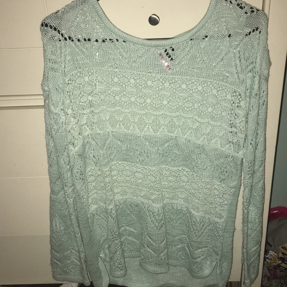 Mint green sweater!! Never worn!!
